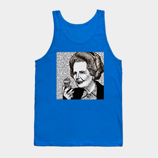 Margaret Thatcher invented Mr Whippy Tank Top by Pickledjo